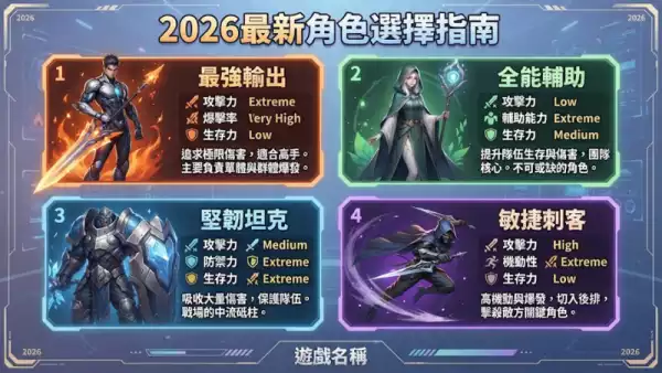 2026最新角色選擇指南