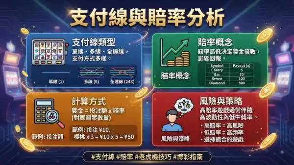 支付線與賠率分析:掌握老虎機贏錢的關鍵