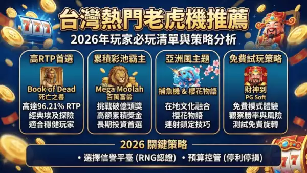 台灣熱門老虎機推薦