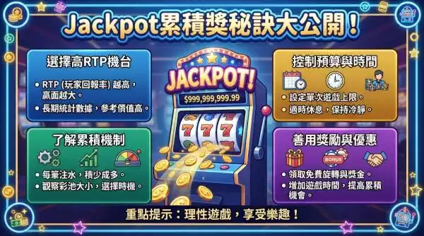 Jackpot累積獎秘訣大公開!掌握這些技巧提升中獎機率