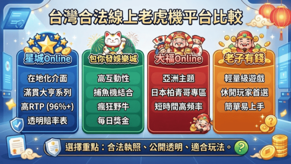 台灣合法平台比較