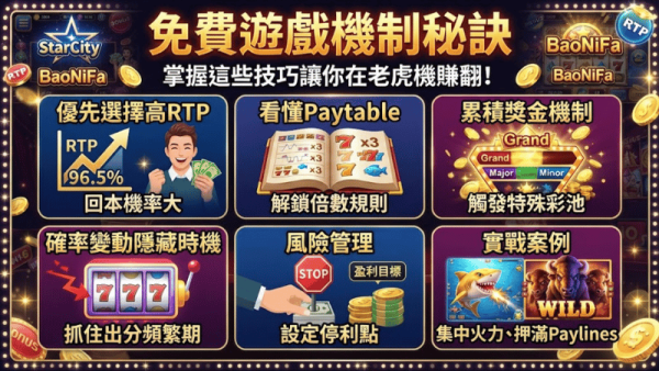 免費遊戲機制秘訣