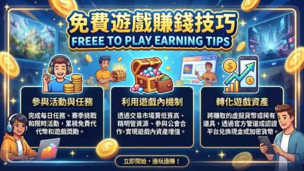 免費遊戲賺錢技巧