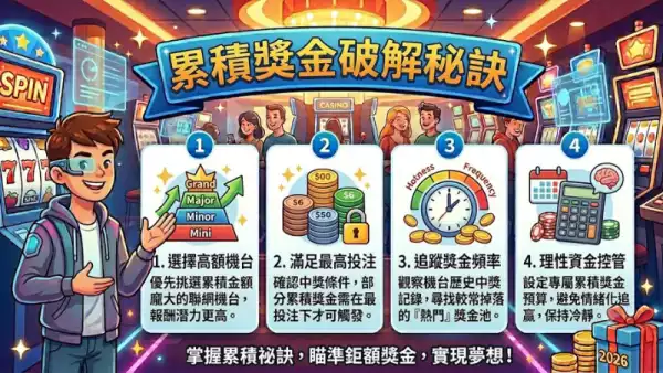 累積獎金破解秘訣:掌握老虎機的關鍵機制與策略