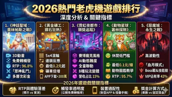 2026熱門遊戲排行