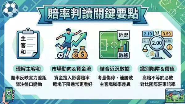 賠率判讀關鍵要點