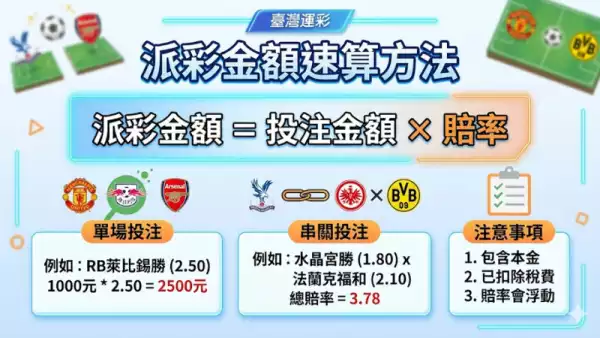 派彩金額速算方法