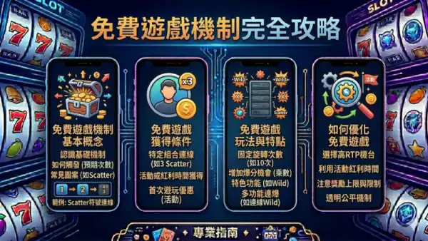 免費遊戲機制完全攻略：掌握老虎機隱藏福利的關鍵技巧
