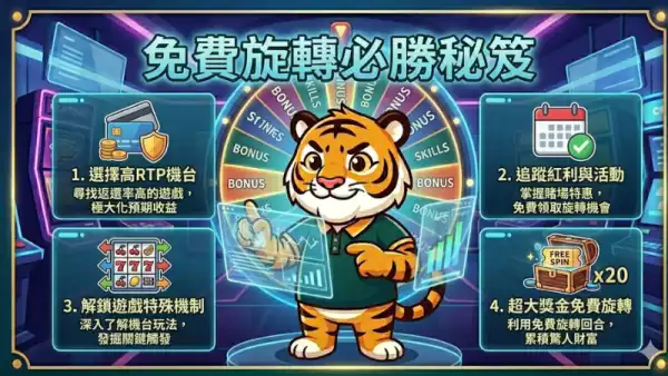 免費旋轉必勝秘笈:掌握老虎機的隱藏規則與心理戰