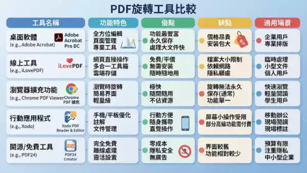PDF旋轉工具比較